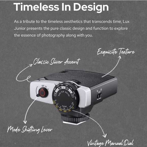 Godox Lux Junior GN12 Retro Camera Flash New - Picture 3 of 4